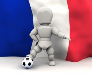 Global zusammengewürfelte Fußballmannschaft Frankreichs